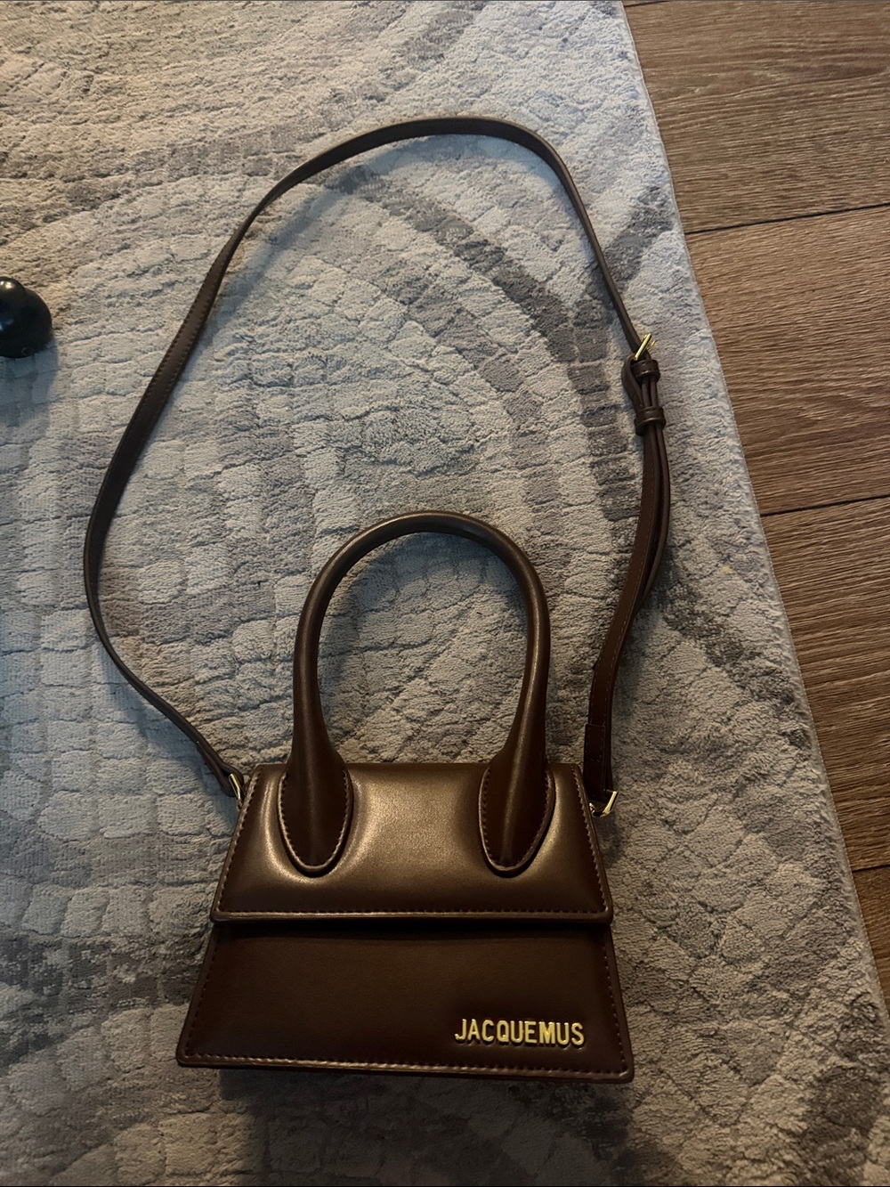 Jacquemus brown Le Chiquito-inspired mini leather shoulder bag